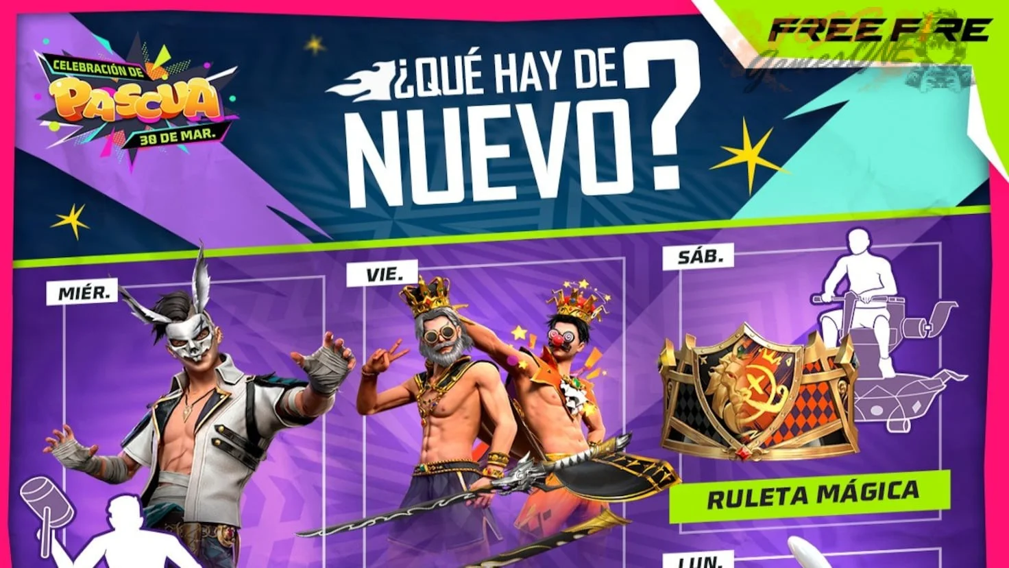 Calendario semanal Free Fire actualizado