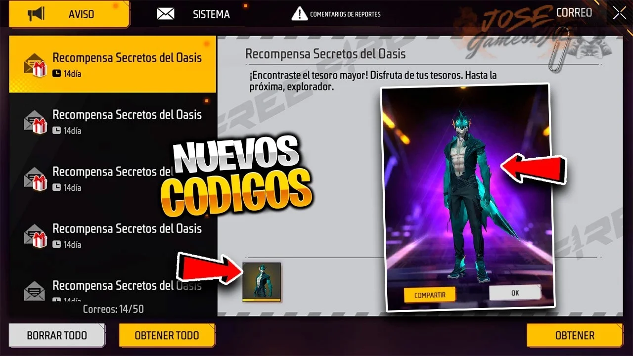 Códigos FF de ruletas gratis