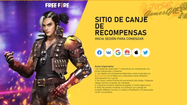 Códigos Free Fire gratis para Latinoamérica
