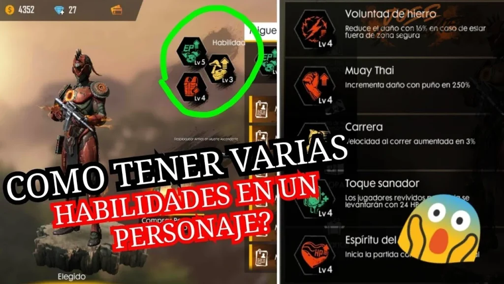 Cómo activar habilidades de personajes en Free Fire