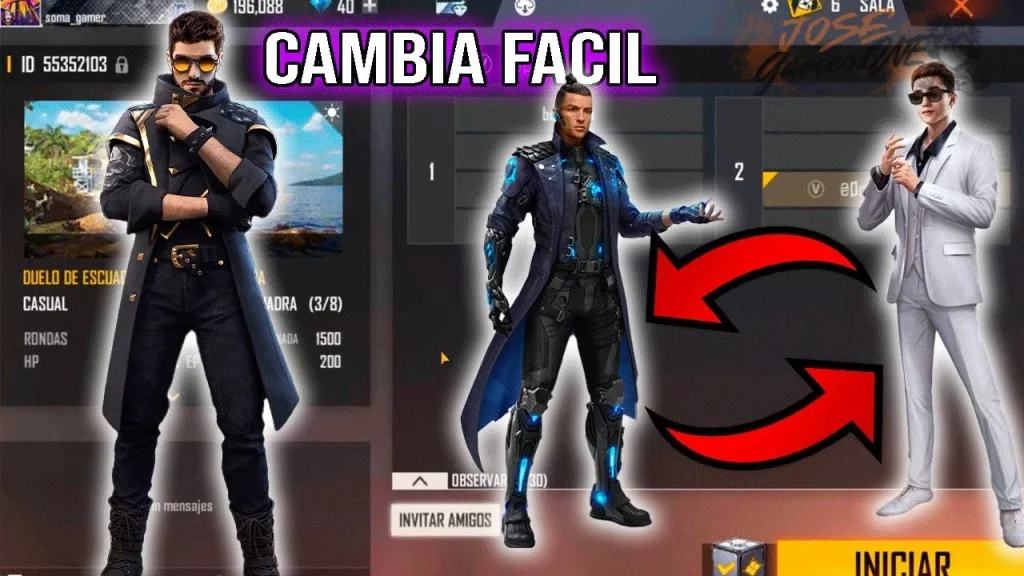 Cómo cambiar de personaje durante la partida en Free Fire