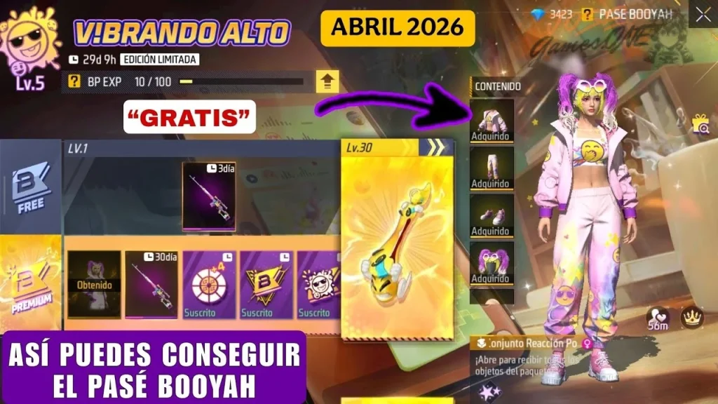 Cómo conseguir recompensas en el pase Booyah