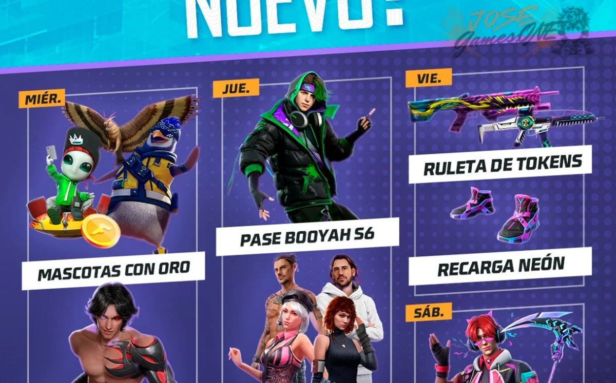Cómo consultar la agenda semanal de Free Fire