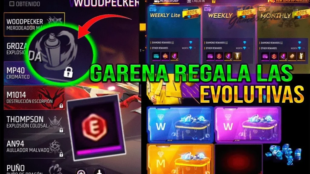 ¿Como Desbloquear Las armas evolutivas en free fire 2024