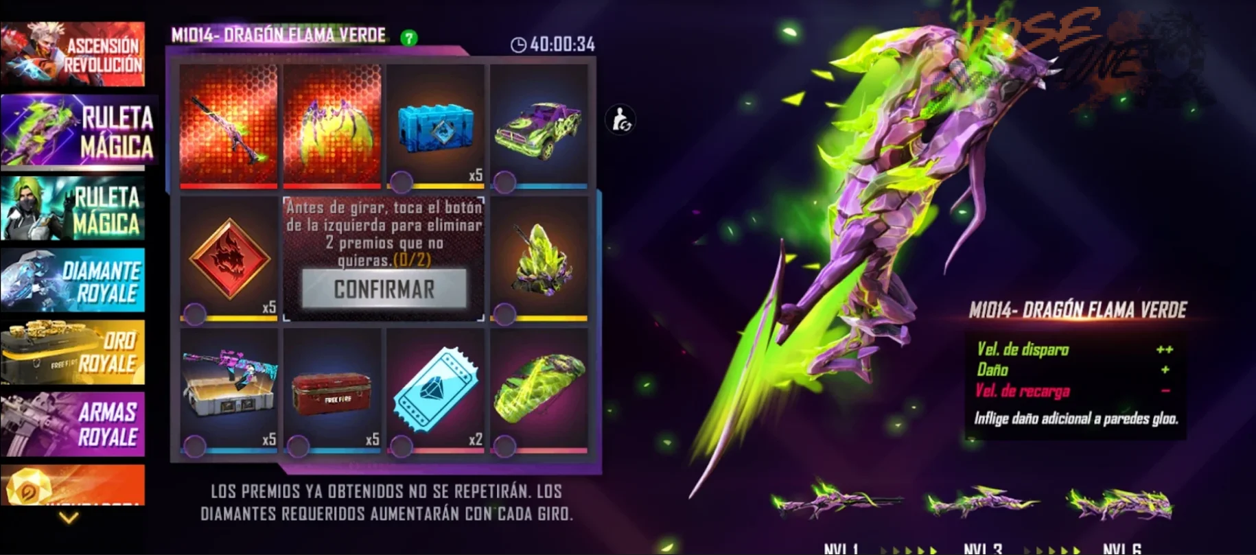Cómo funcionan las ruletas de la tienda de diamantes