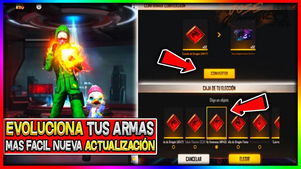 Desbloquear al menos el nivel base del arma evolutiva