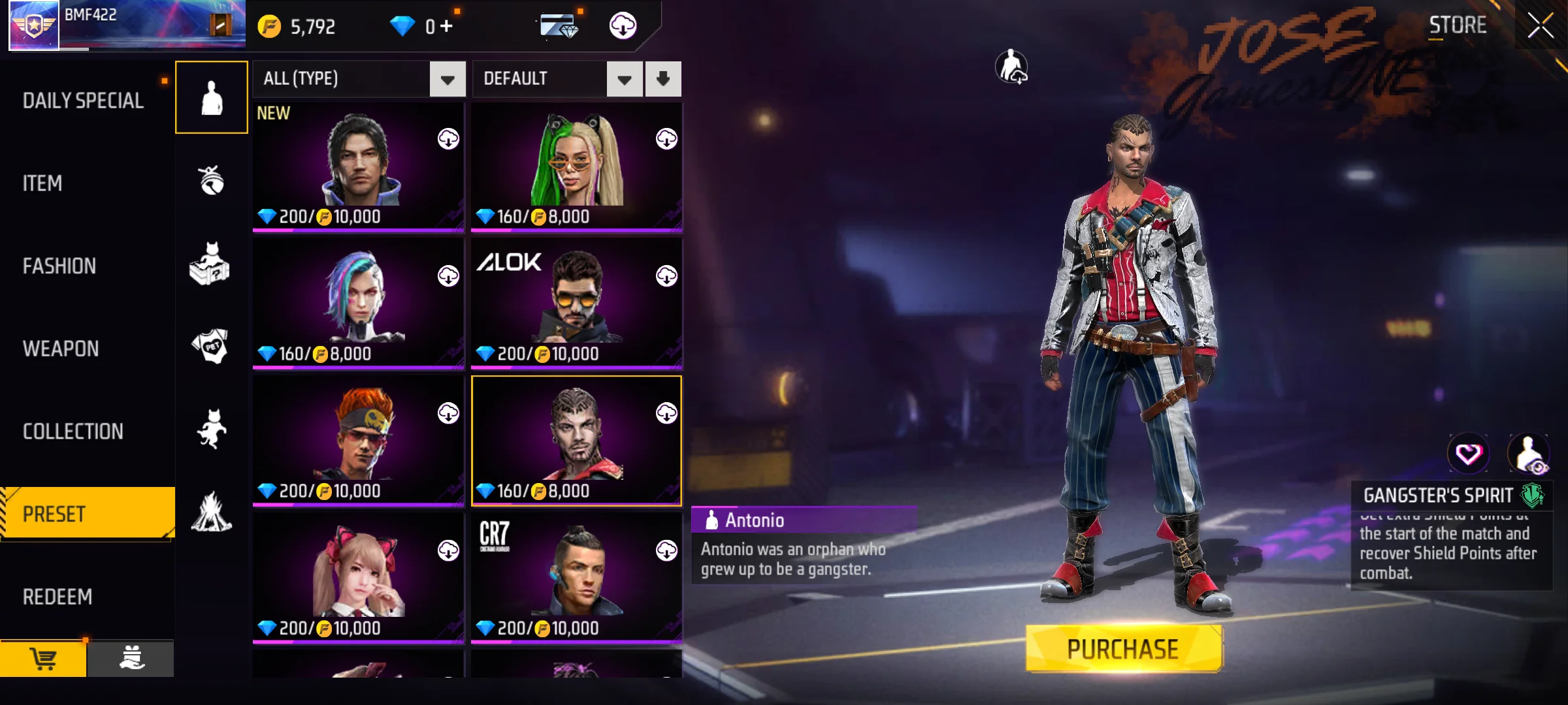 Elección de personaje según el estilo de juego en Free Fire para principiantes