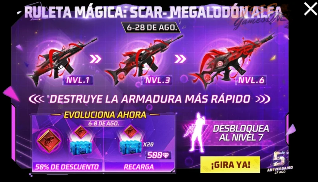 Evolutivas de Free Fire que dan ventaja