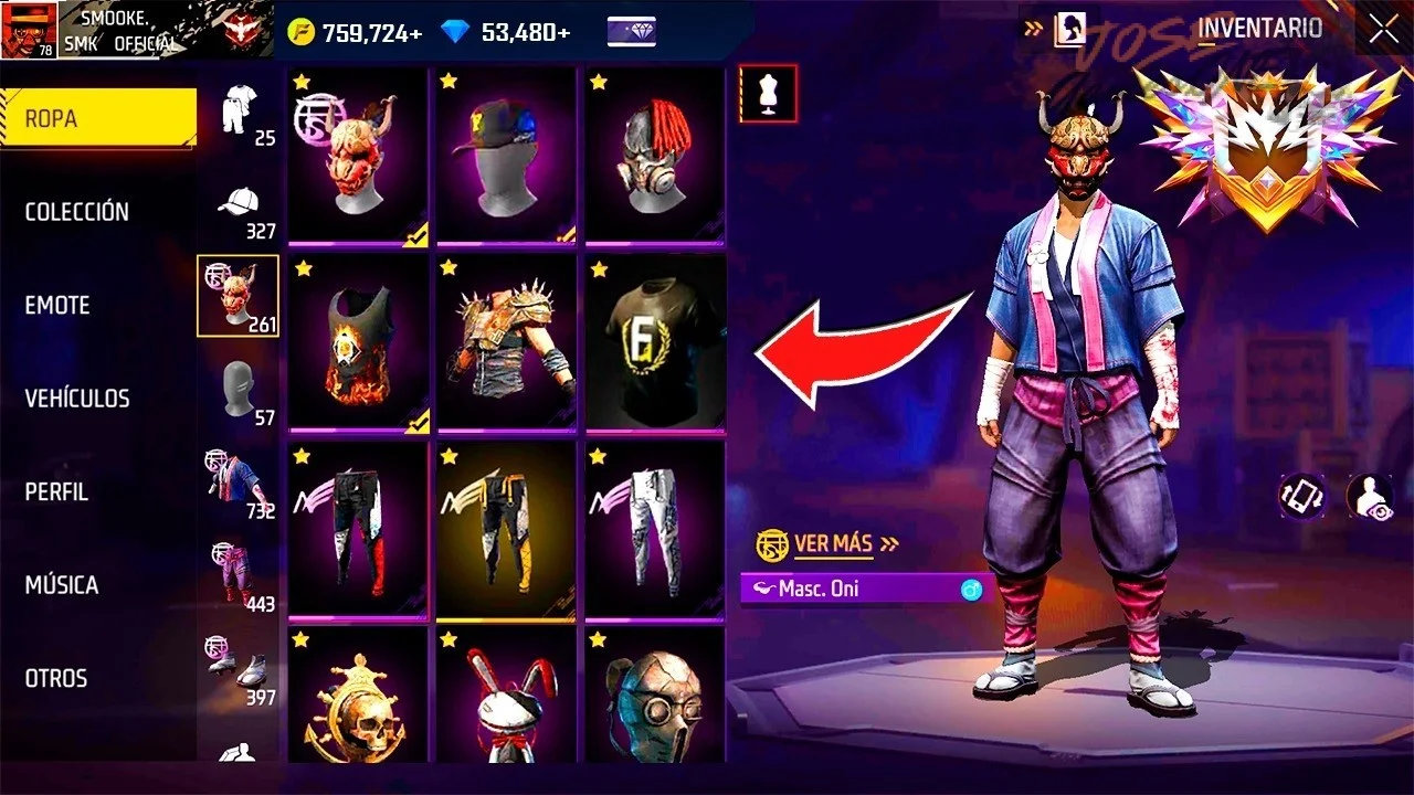 Evolutivas más baratas en Free Fire