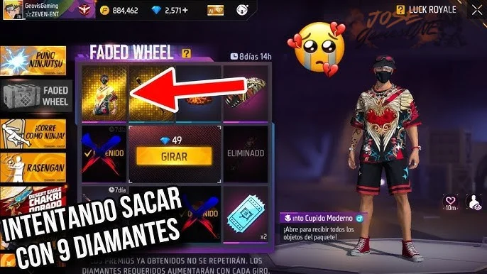 Guía de la ruleta de Cupido en Free Fire 2026