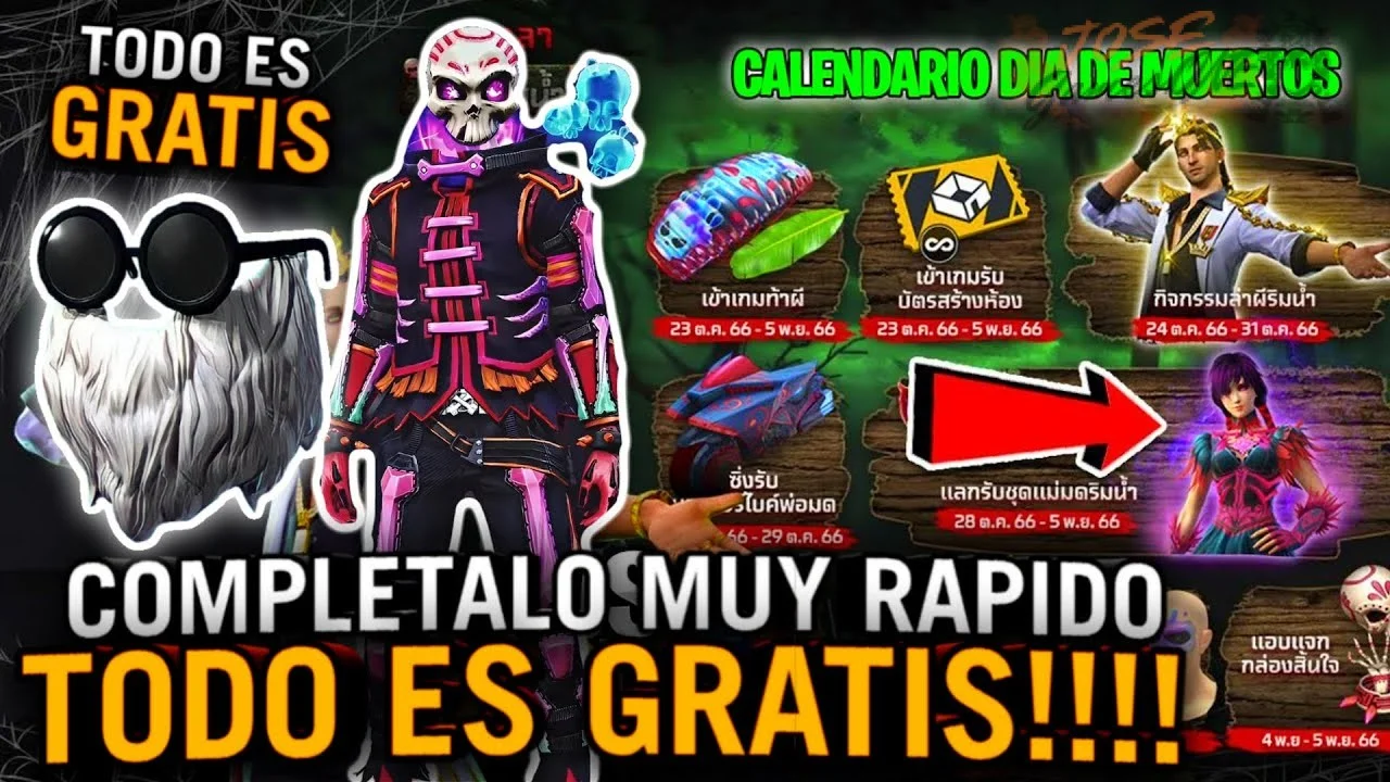 Horario de eventos Free Fire por día