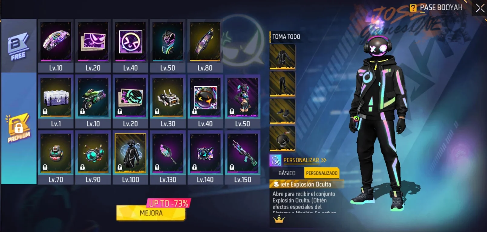 Pase Booyah de la temporada anterior recompensas