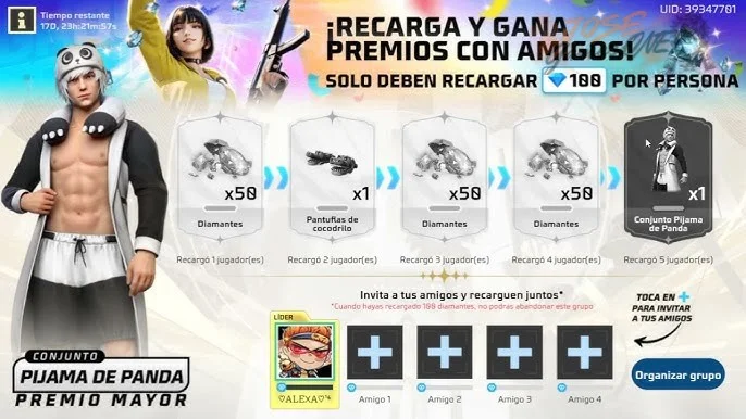 Paso 3 — Reclamar las recompensas del evento tras completar la recarga