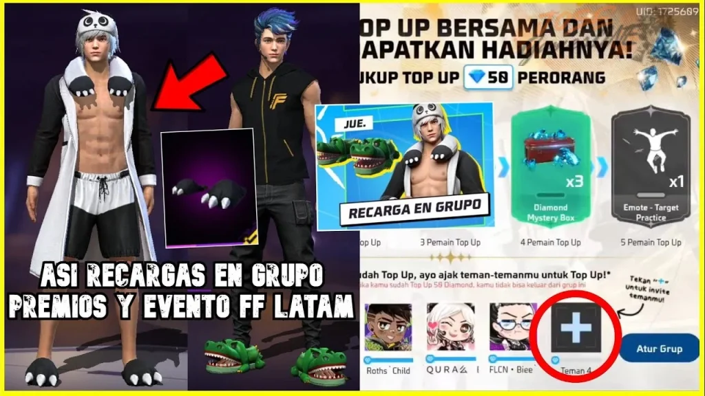 Qué son los eventos de recarga en Free Fire y cómo funcionan