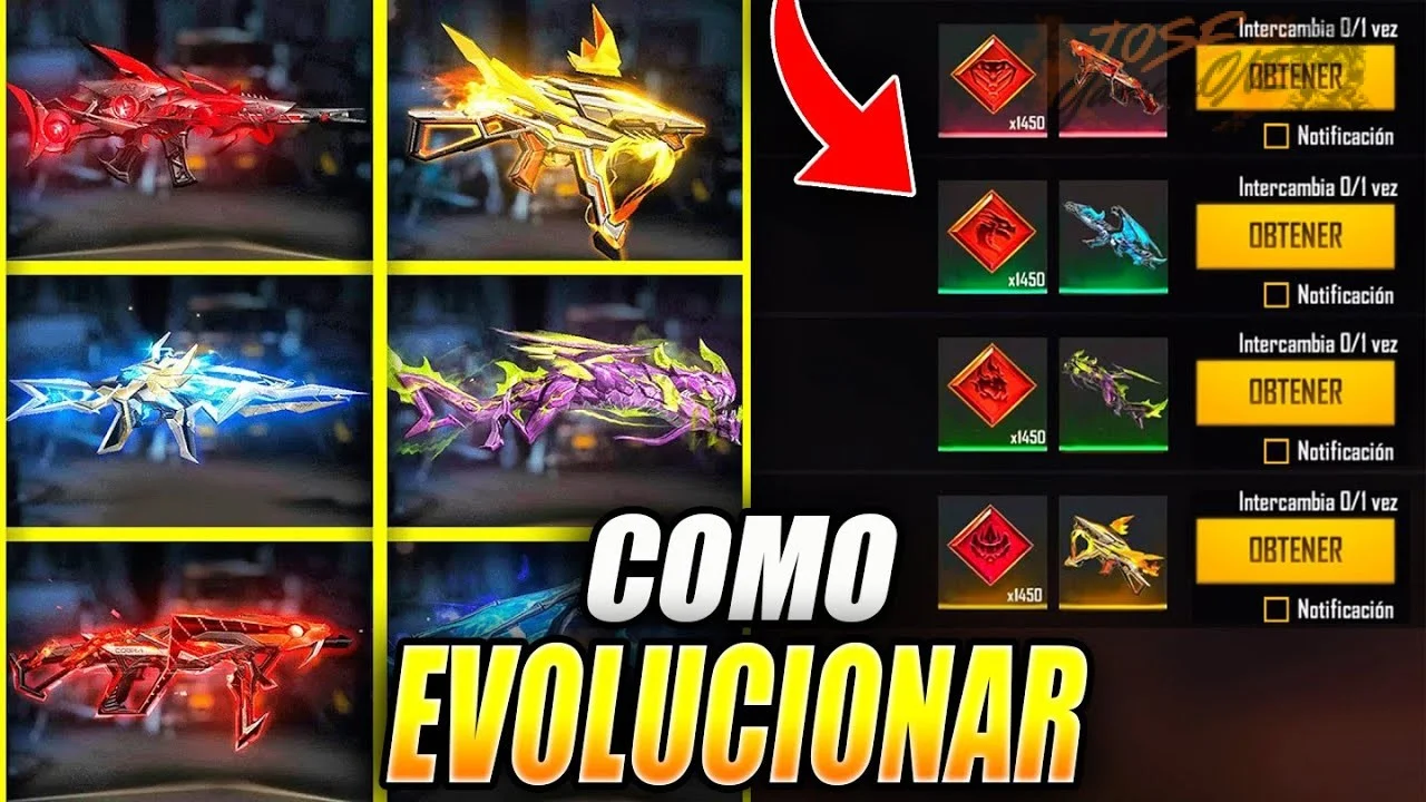 Revisar la pestaña de «Evolutivas» en el arsenal de armas