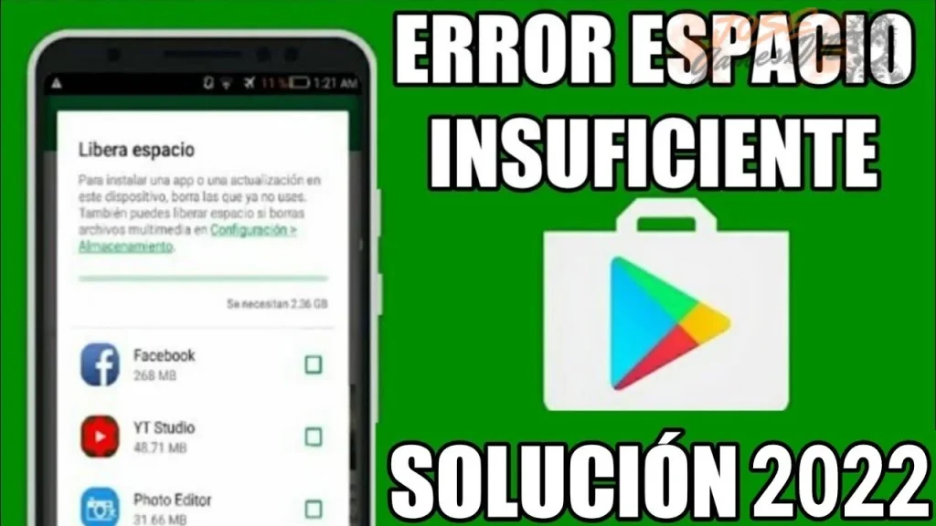 Si tienes problemas de espacio en tu dispositivo, puedes desinstalar aplicaciones o archivos innecesarios para liberar espacio