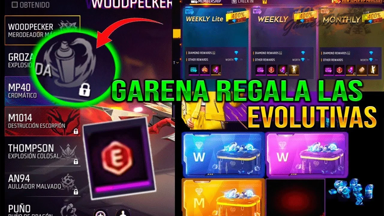 Tener al menos un arma evolutiva activa en tu inventario